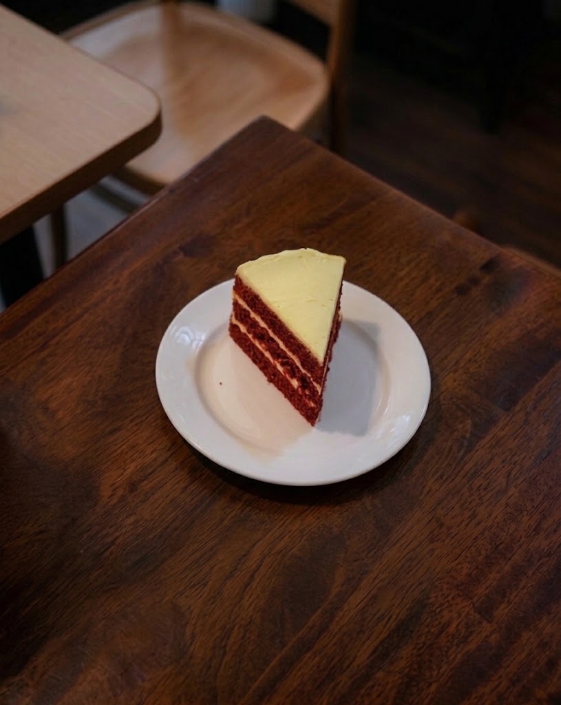Sliced Red Velvet Cheesecake